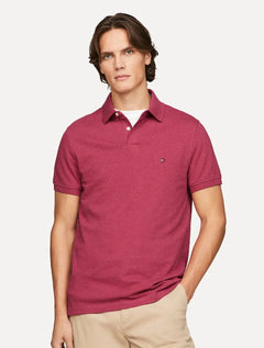 Polo Tommy Hilfiger Masculina Regular Piquet 1985 Rosa Mescla