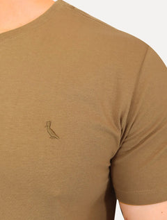 Camiseta Reserva Masculina Super Slim C-Neck Marrom