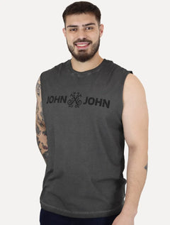 Regata John John Masculina Relaxed Fit Rusty Reativo Cinza Médio