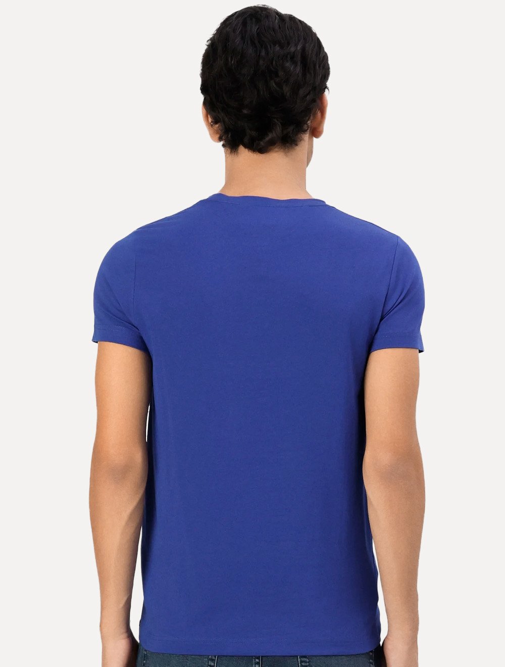 Camiseta Tommy Hilfiger Masculina Slim Fit Essential Stretch Azul Royal