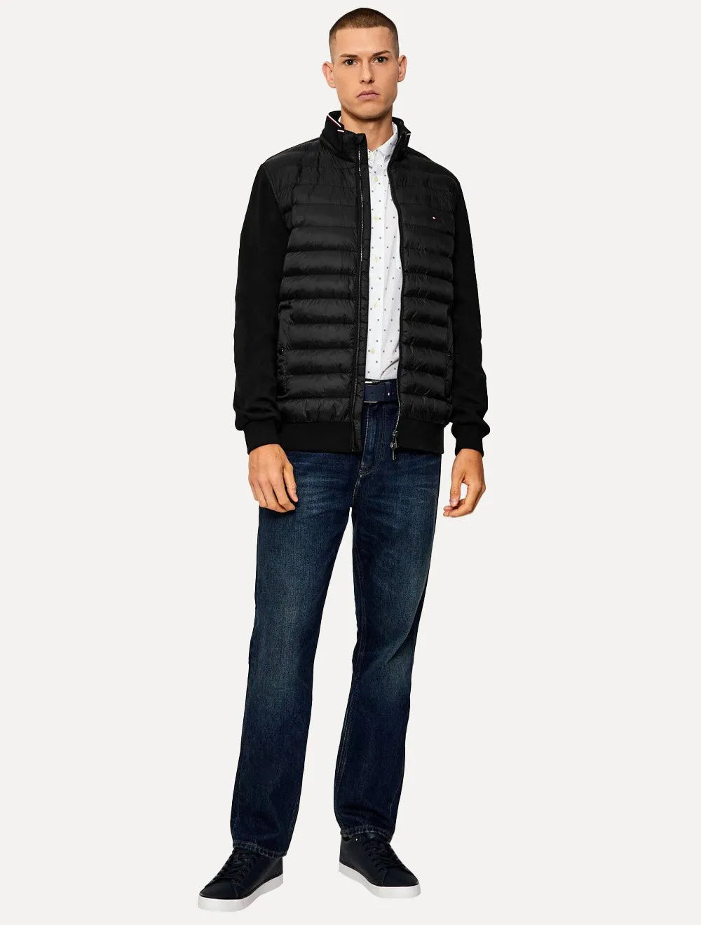Jaqueta Tommy Hilfiger Masculina Puffer Mix Media Essential Preta