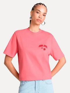 Camiseta John John Feminina Ampla No Grip Rosa