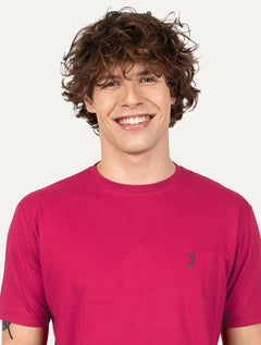 Camiseta Aleatory Masculina Navy Icon Rosa Cerise