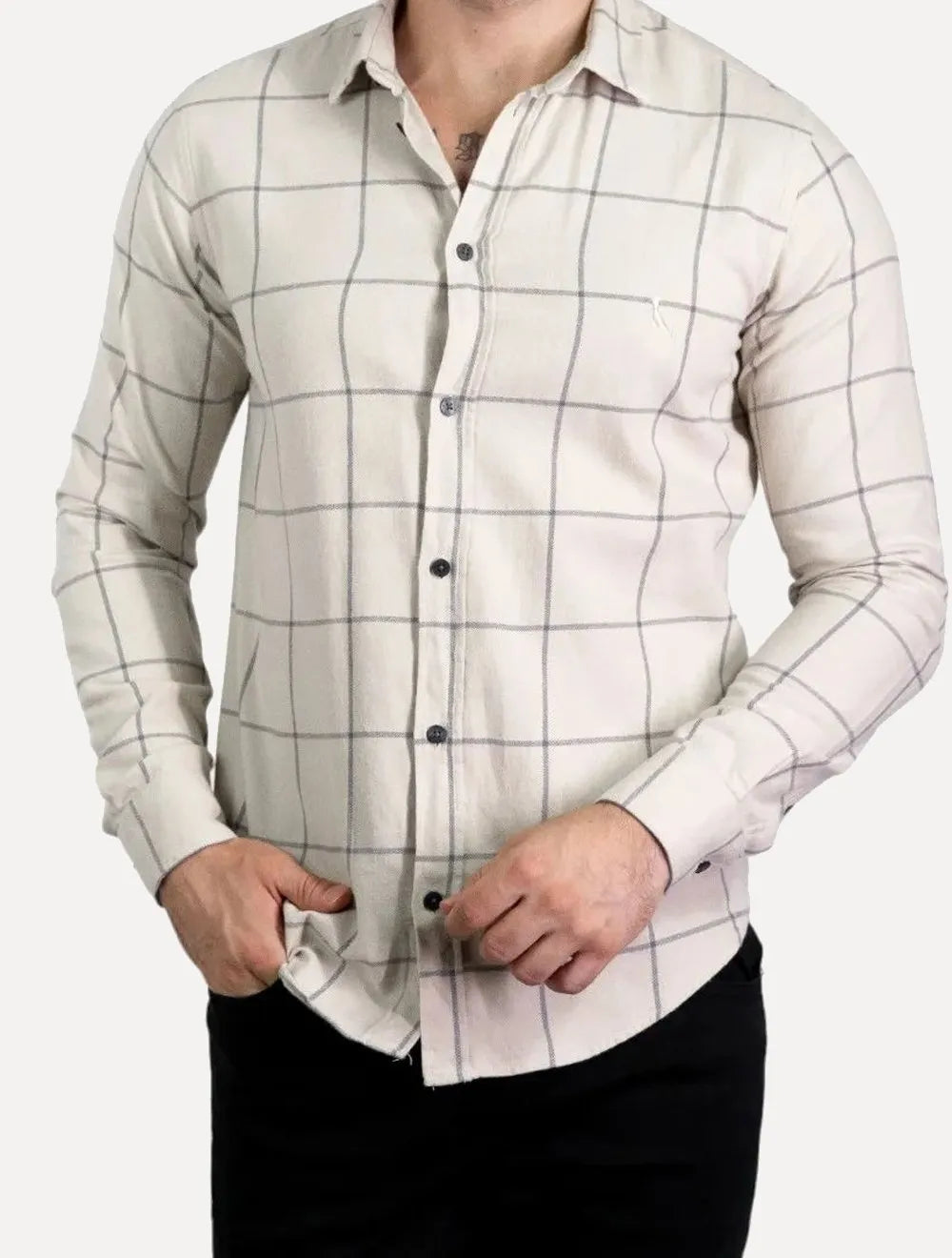 Camisa Reserva Masculina Flanela Xadrez Speed Areia