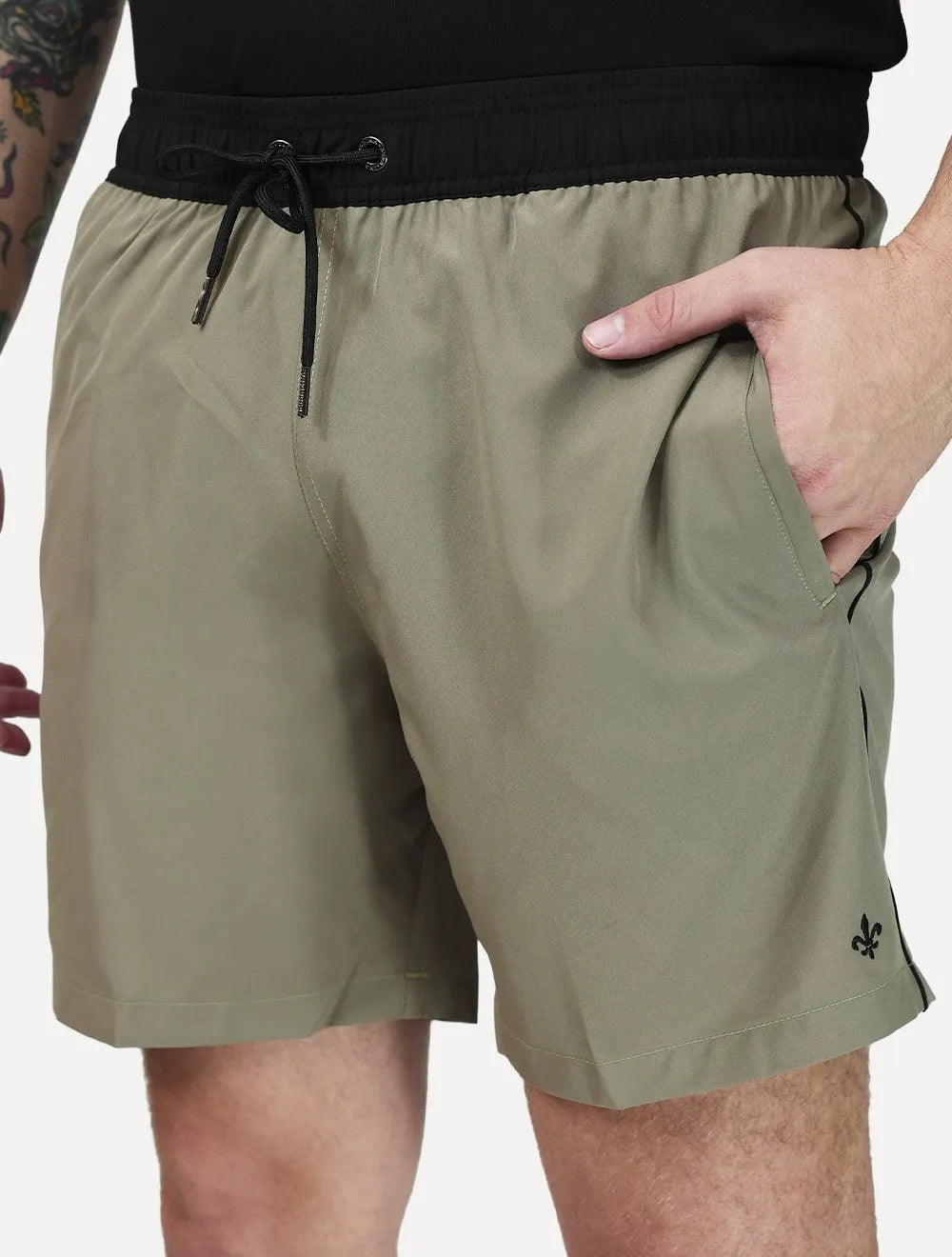 Short John John Masculino Relax Classico Cáqui Médio