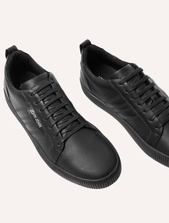 Tênis John John Masculino Boston Leather Black Preto