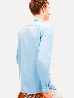 Camisa Lacoste Masculina Regular Fit Oxford Classic Azul Claro