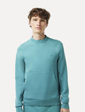 Moletom Lacoste Masculino C-Neck Kangaroo Pocket Cotton Blend Azul Médio