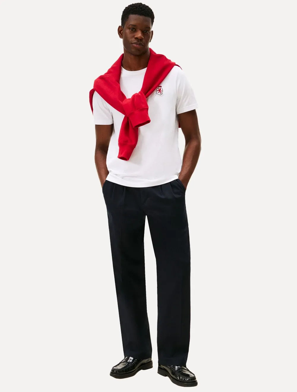 Camiseta Tommy Hilfiger Masculina Regular Crest Branca