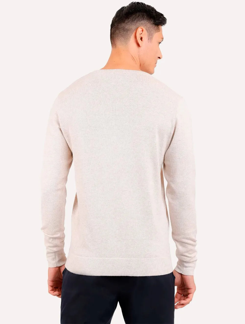 Blusa Aramis Masculina Tricot Gola V Areia