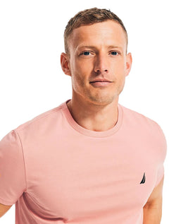 Camiseta Nautica Masculina Dark Icon Rosa Claro