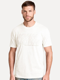 Camiseta John John Masculina Regular Fit Track Brand Branca