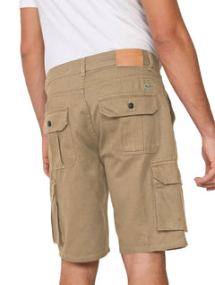 Bermuda Lacoste Masculina Sarja Cargo Pockets Caqui