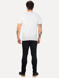 Camiseta Tommy Jeans Masculina Regular Spray Pop Logo Branca