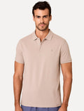 Polo Dudalina Piquet Essentials Cotton Basica Modal Cáqui Claro