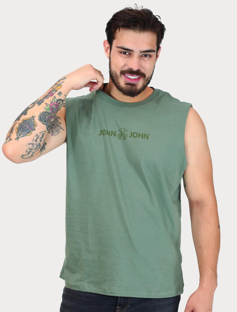 Regata John John Masculina Relaxed Fit Flat Verde Médio