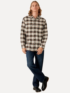 Camisa Levis Masculina Jackson Worker Xadrez Marrom