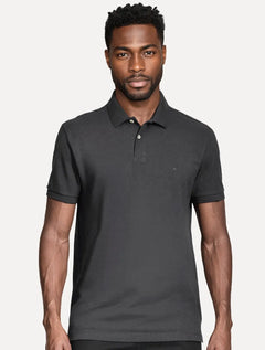Polo Aramis Masculina Basic Piquet Mono Cinza Escuro