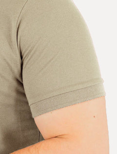 Polo Aramis Masculina Regular Basic Piquet Mono Logo Caqui Escuro