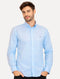 Camisa Tommy Hilfiger Masculina Regular Core Flex Poplin Azul Médio