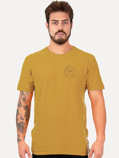 Camiseta Osklen Masculina Slim Rough Surfing Hand Amarela