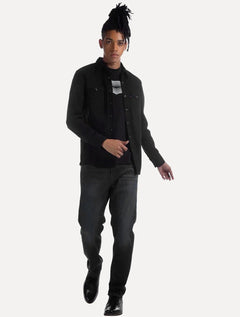 Camisa Jeans Levis Masculina Barstow Western Preta