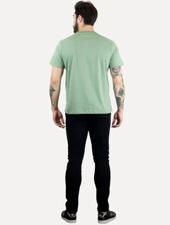 Camiseta Ellus Masculina Cotton Fine Easa Duocolor Verde Claro