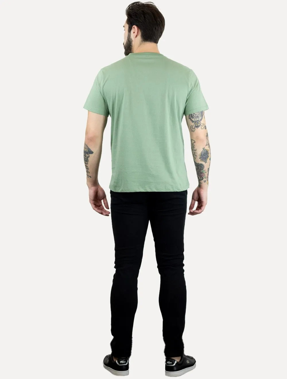 Camiseta Ellus Masculina Cotton Fine Easa Duocolor Verde Claro