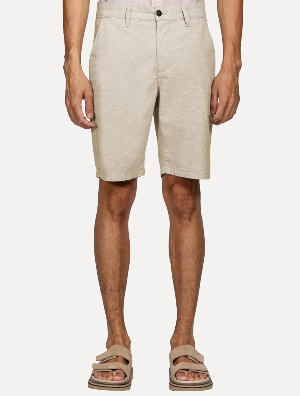 Bermuda Aramis Masculina Chino Soft Color Pinpoint Cáqui Mescla