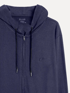 Moletom Ellus Masculino Hoodie Full Zip Logo Azul Marinho