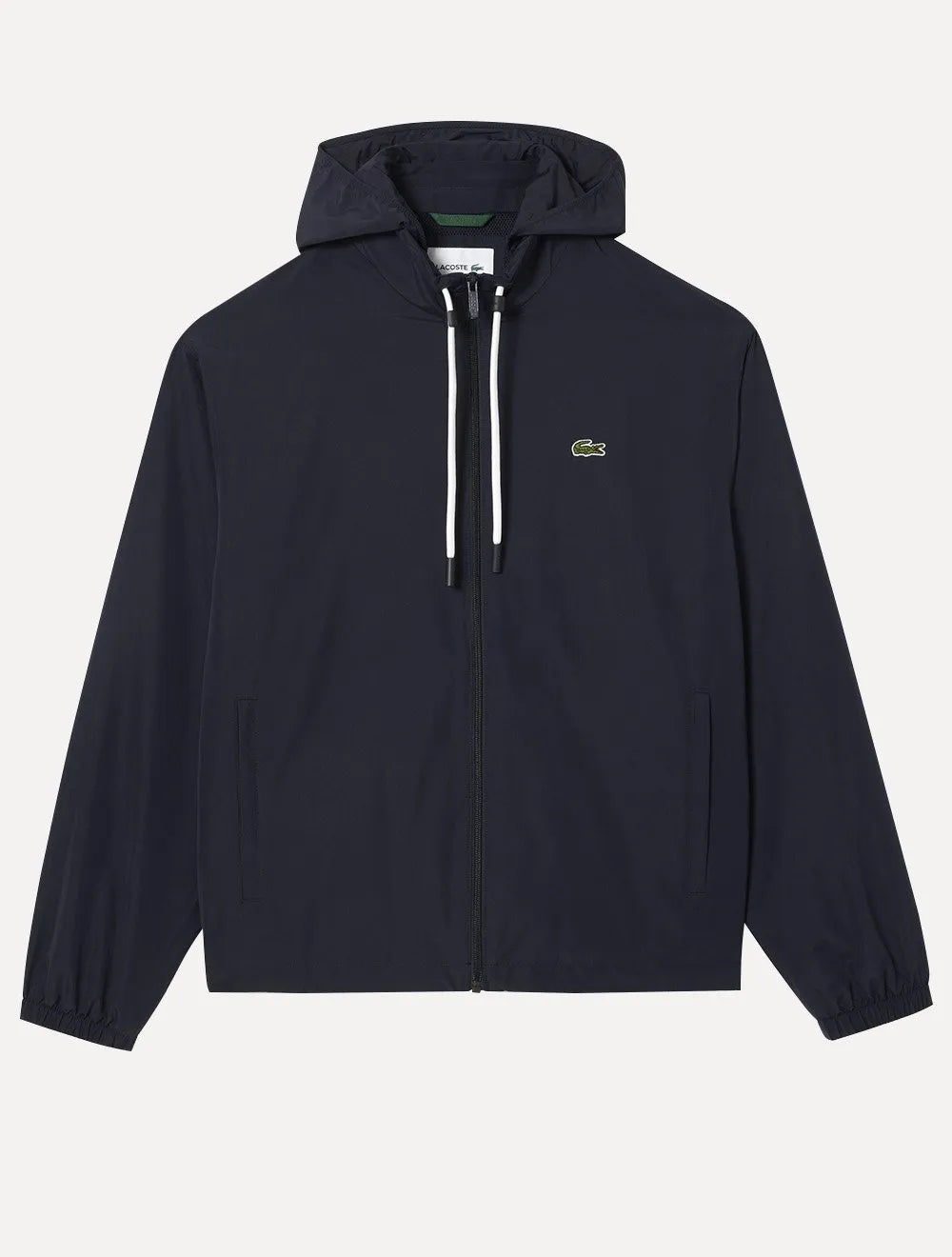 Jaqueta Lacoste Masculina Hoodie Curta Impermeável Azul Marinho
