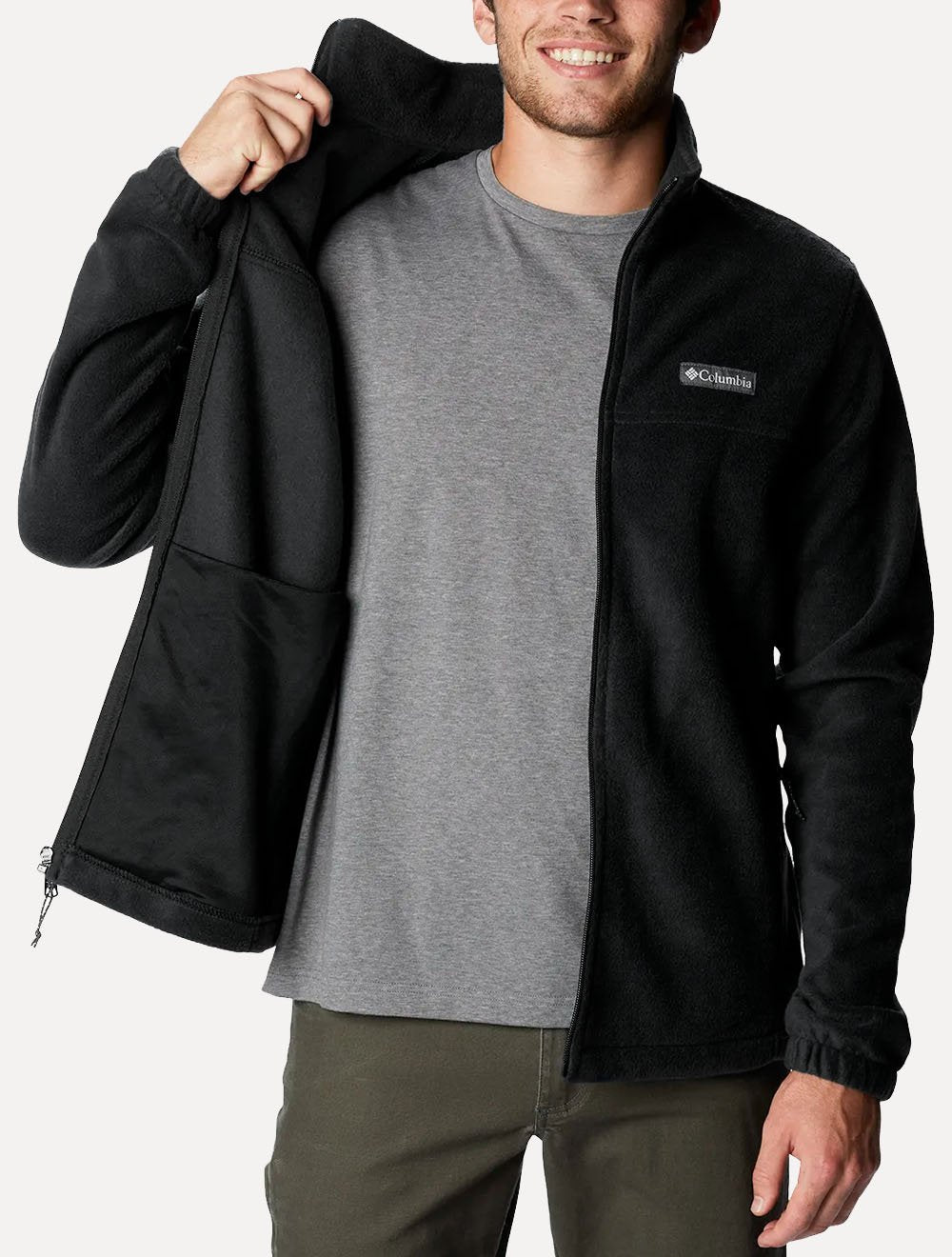 Jaqueta Columbia Masculina Fleece Steens Mountain Full Zip Preta