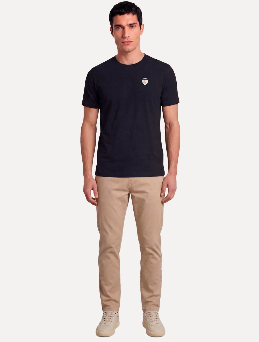 Camiseta Reserva Masculina SPFC Chest Minimalist Preta
