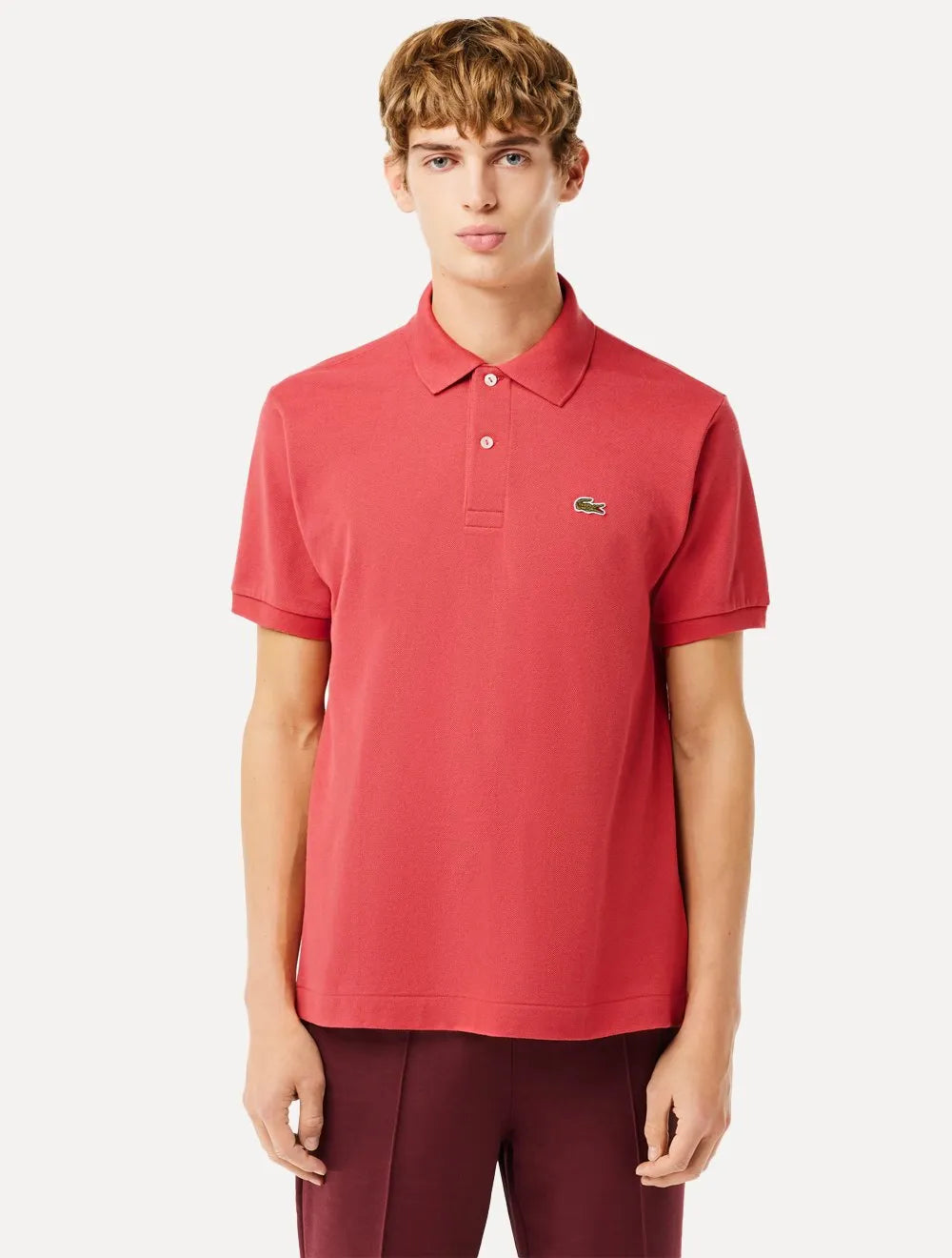 Polo Lacoste Masculina L.12.12 Goiaba