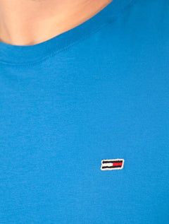 Camiseta Tommy Jeans Masculina Slim C-Neck Flag Azul Royal