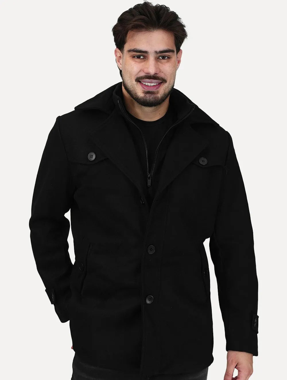 Casaco Dixen Blazer Gola Removível Preto