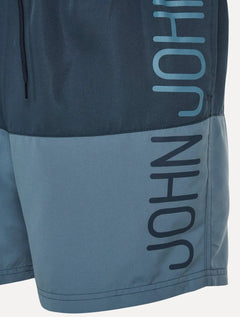 Short John John Masculino Bicolor Azul Médio / Marinho