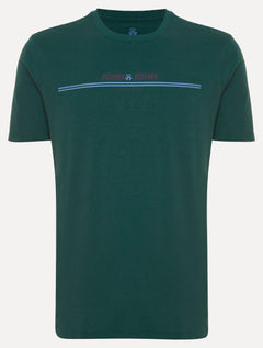 Camiseta John John Masculina Regular Fit Simple Lines Verde Escuro