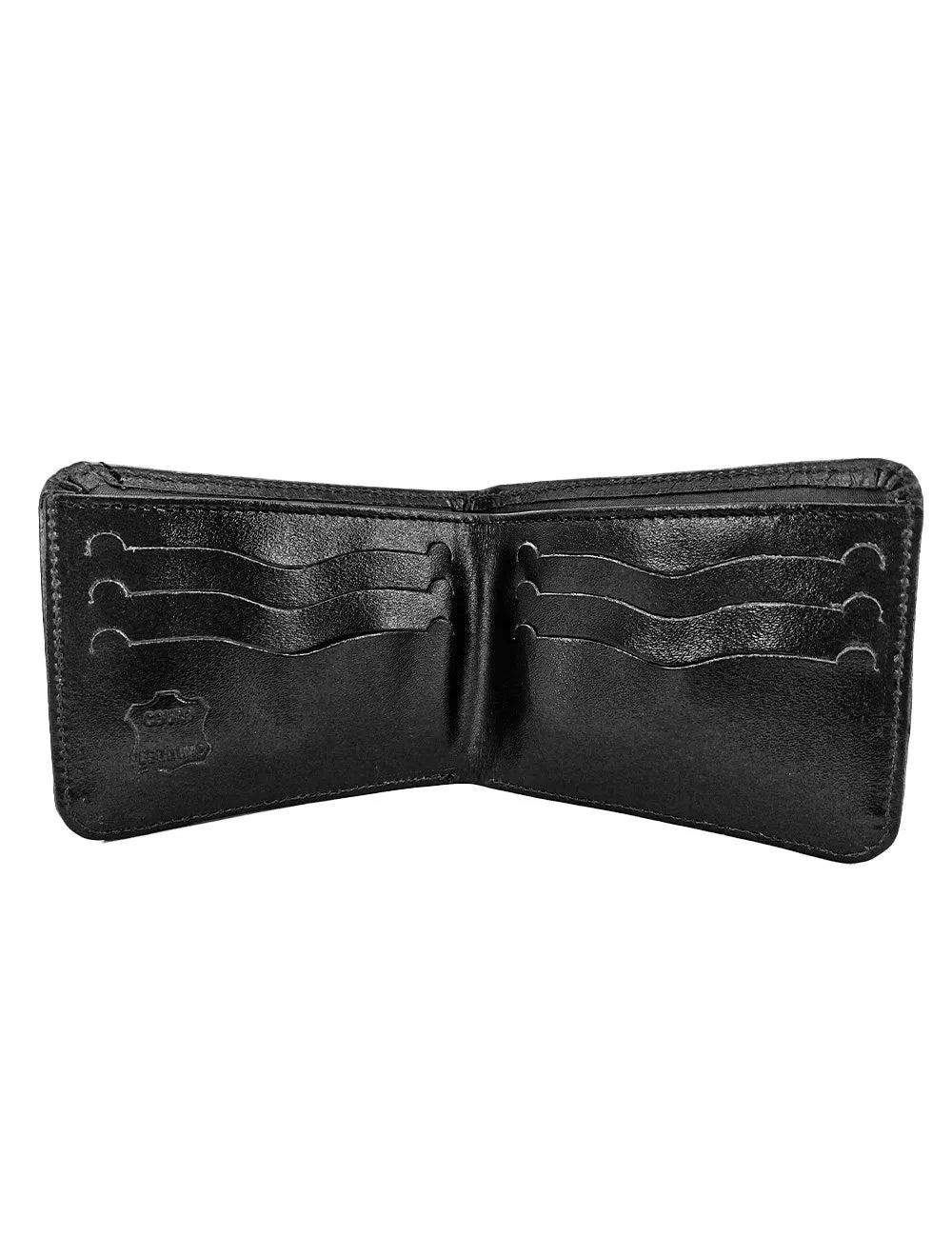 Carteira Nautica Masculina Couro Big Texture Logo Preta