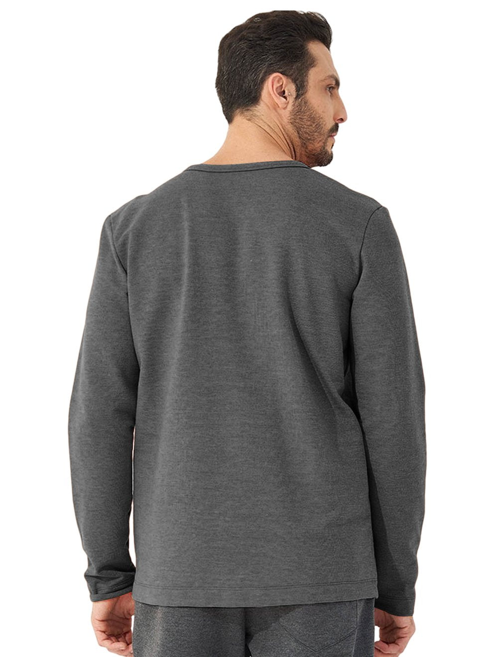 Moletom Colcci Masculino Crewneck Pocket Tag Chumbo Mescla