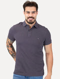 Polo Tommy Hilfiger Masculina Slim Piquet 1985 Vinho Medio Mescla