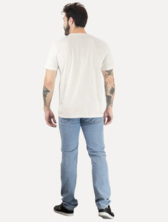 Camiseta John John Masculina Regular Logo Shadow Repeat Off-White