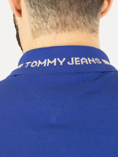 Polo Tommy Jeans Masculina Piquet Neck Branded Azul Royal