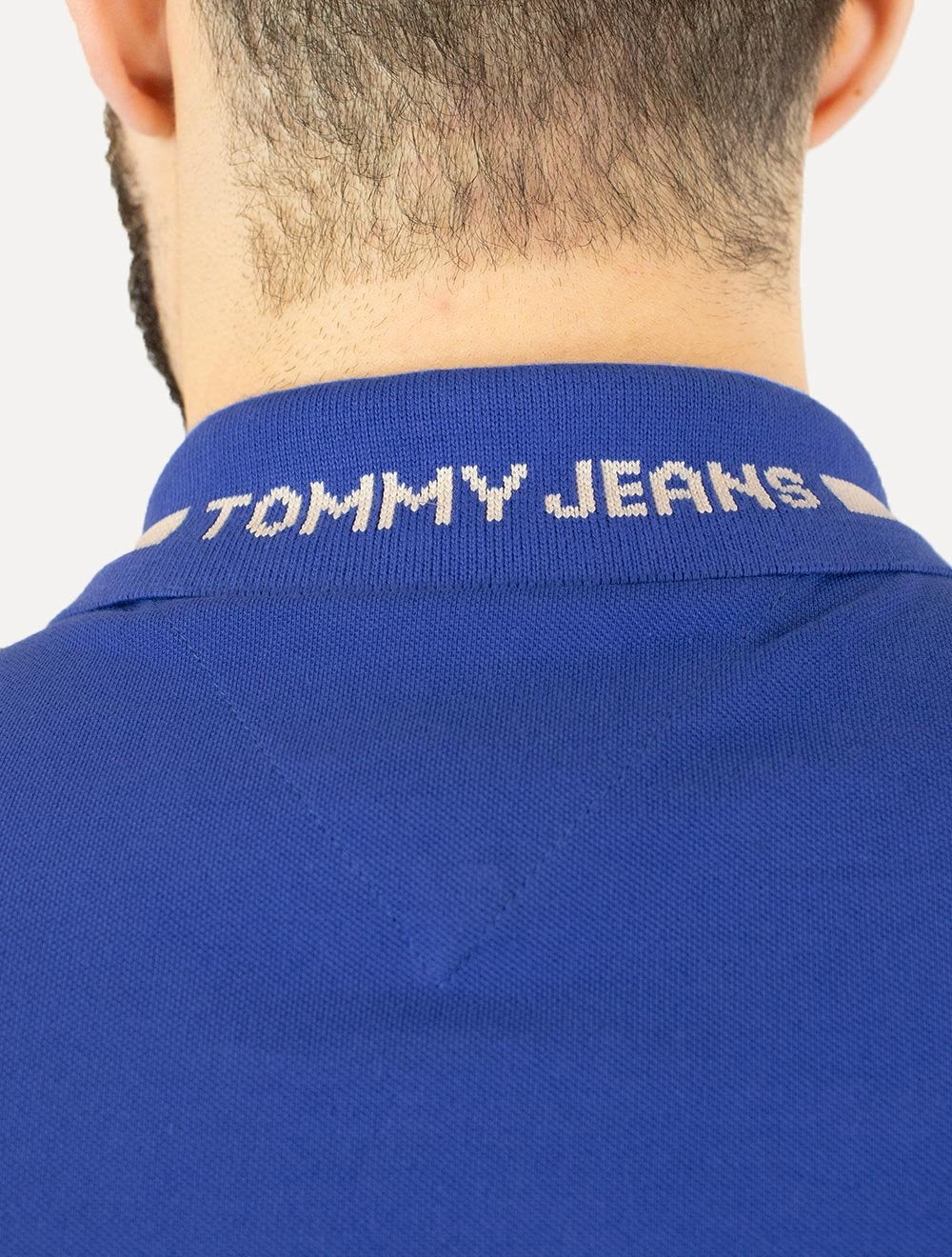 Polo Tommy Jeans Masculina Piquet Neck Branded Azul Royal