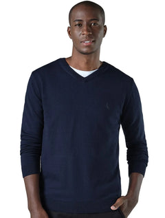 Suéter Reserva Masculino Tricot Basico Gola-V Azul Marinho