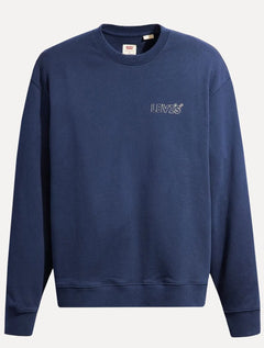 Moletom Levis Masculino Relaxed Crewneck Chrome Graphic Marinho