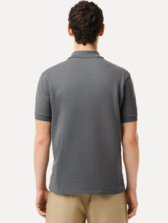 Polo Lacoste Masculina Classic Fit Mescla Cinza Mescla
