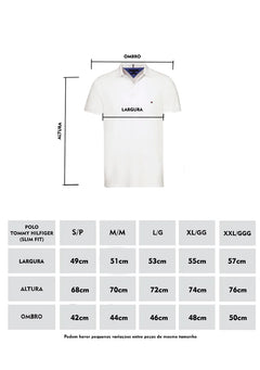 Polo Tommy Hilfiger Masculina Coupe Sur Ivy Azul Marinho