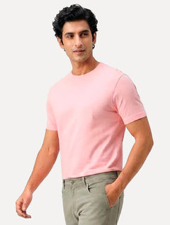 Camiseta Aramis Masculina Basic Lisa Mono Icon Rosa Médio