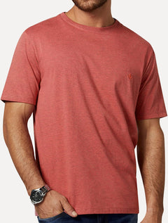 Camiseta Dudalina Masculina Melange Sobret Rosa Escuro